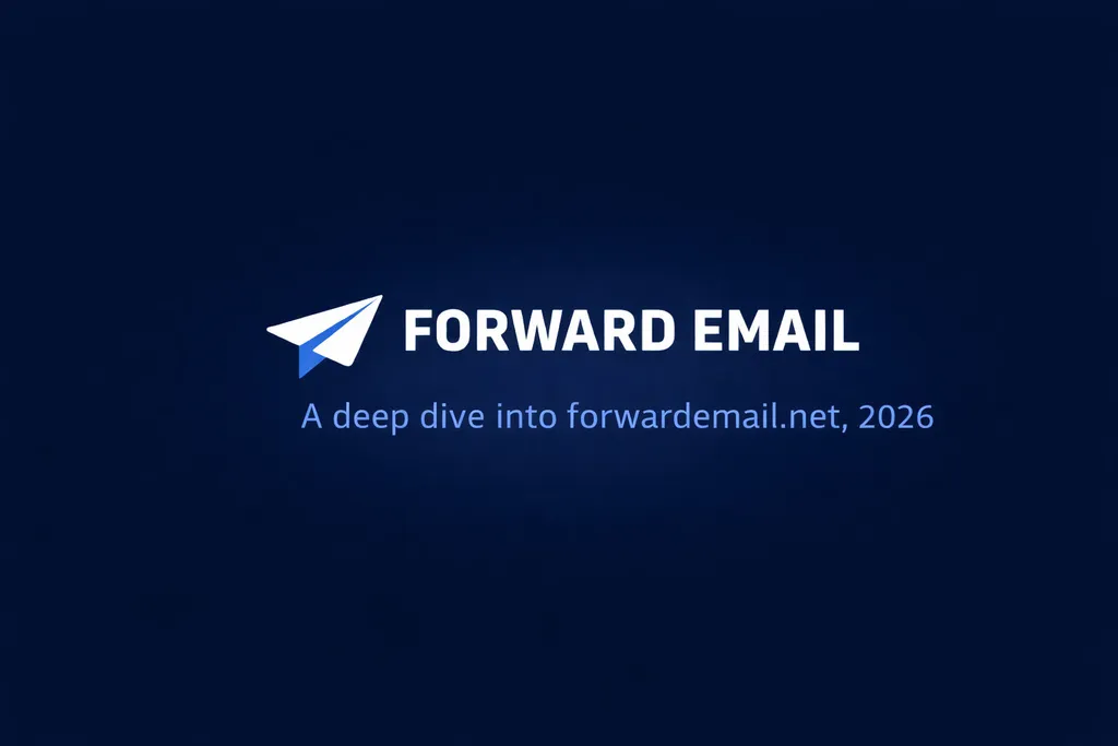 Forward Email logo on a dark blue background.
