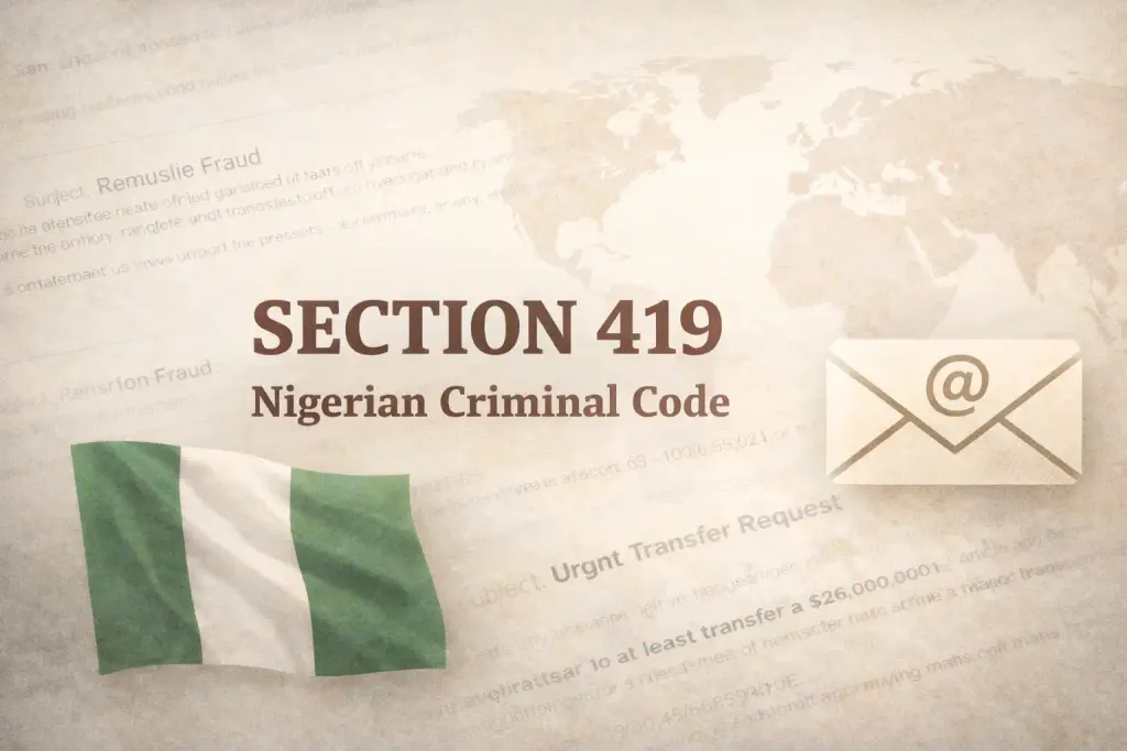 Vintage “Nigerian prince” scam email contrasted with a modern phishing login page to show how online scams have evolved.