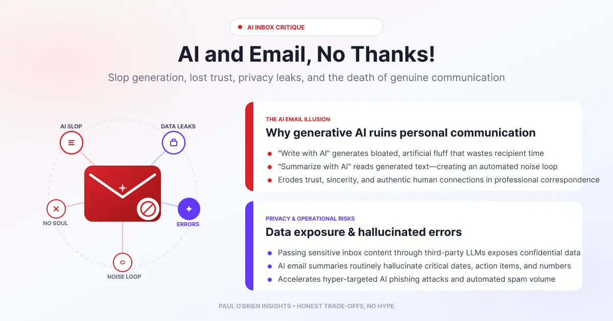 Ai and Email, no thanks!
