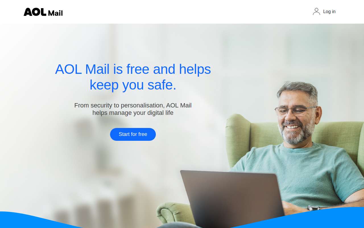 The AOL Mail home page, as my checks saw it
