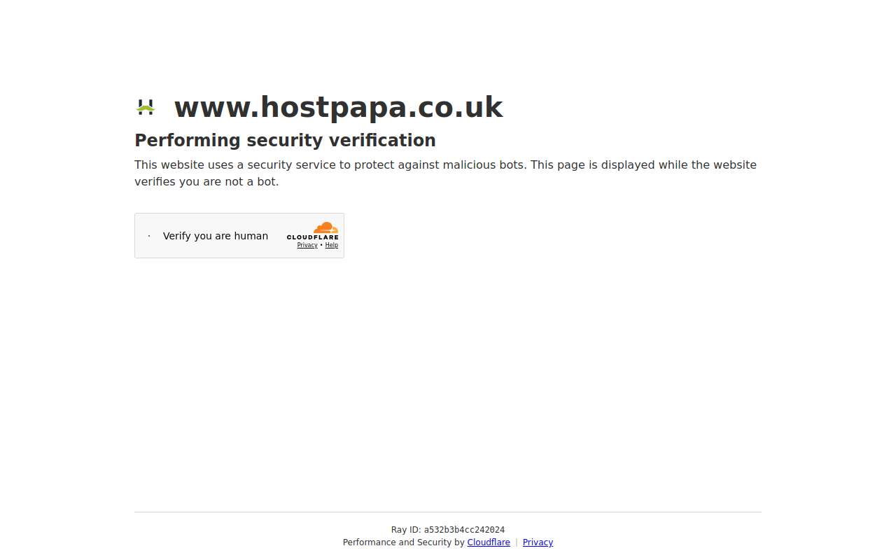 The HostPapa home page, as my checks saw it