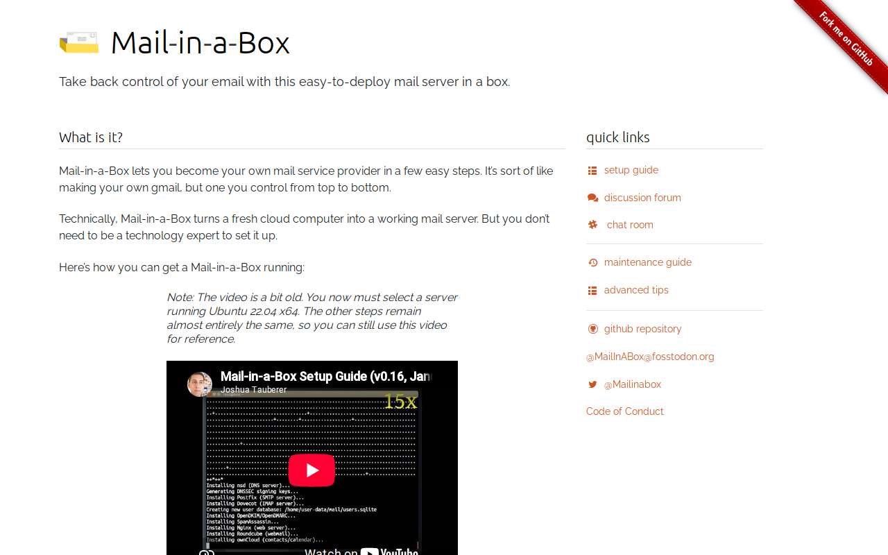 The Mail-in-a-Box home page, as my checks saw it