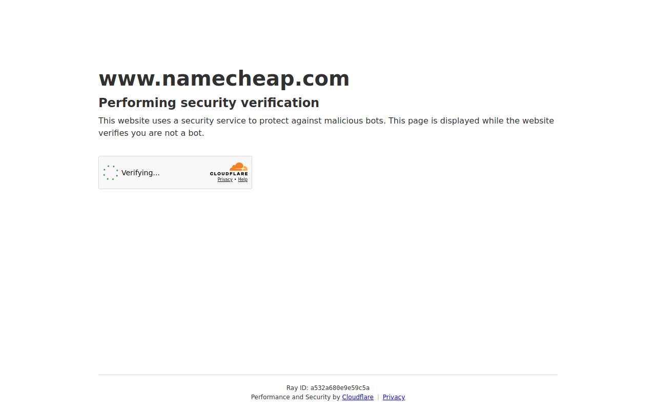 The Namecheap Private Email home page, as my checks saw it