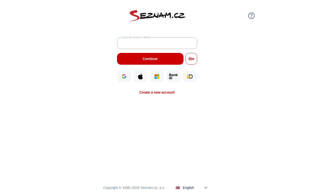 The Email.cz (Seznam) home page, as my checks saw it