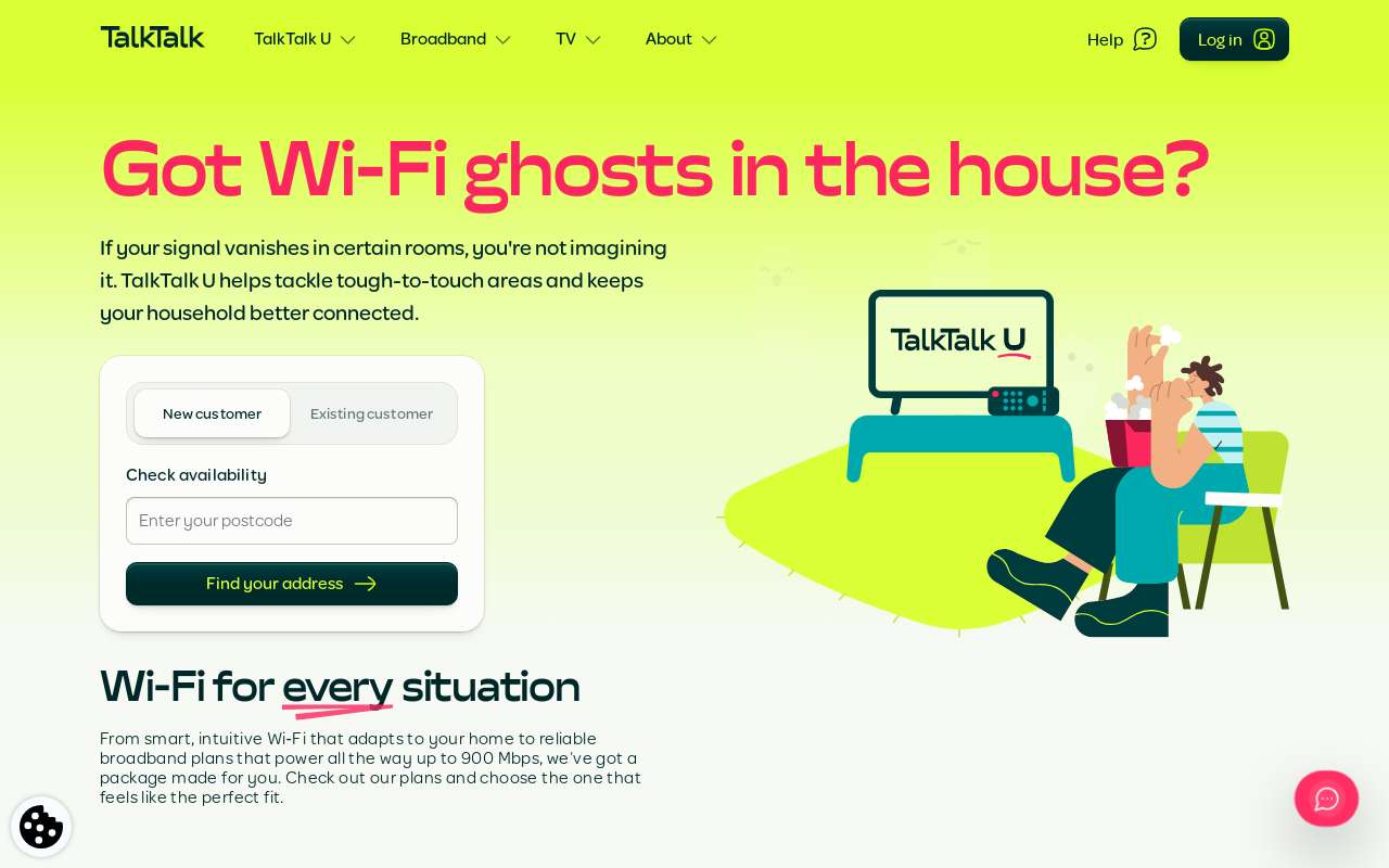 The TalkTalk Mail home page, as my checks saw it