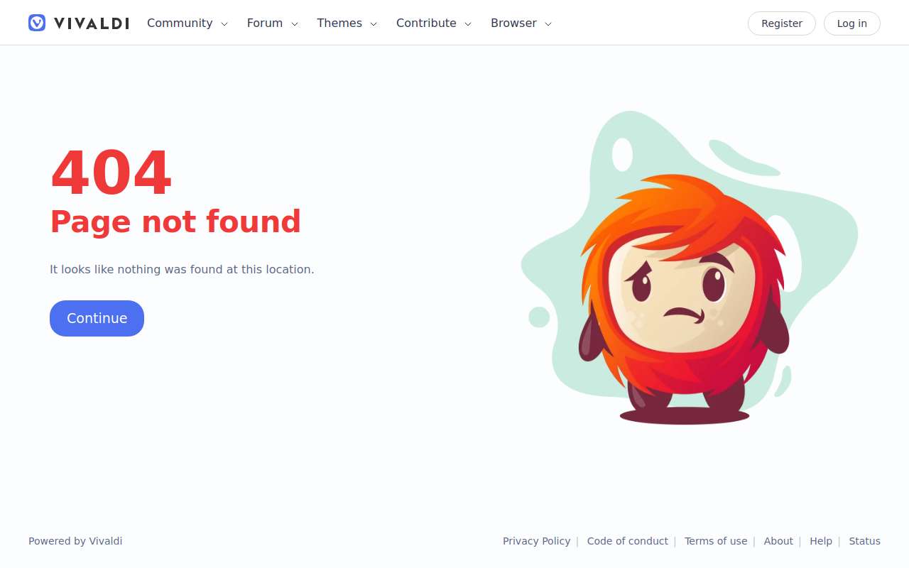 The Vivaldi Mail home page, as my checks saw it