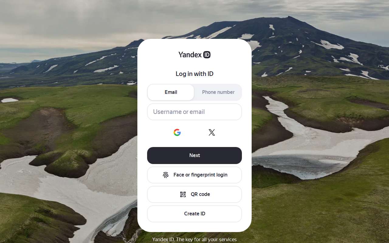 The Yandex Mail home page, as my checks saw it